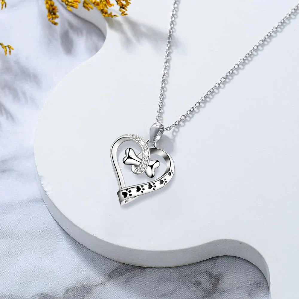 Jewelry Set with Dog Paw, Heart & Bone – 2-Piece Set