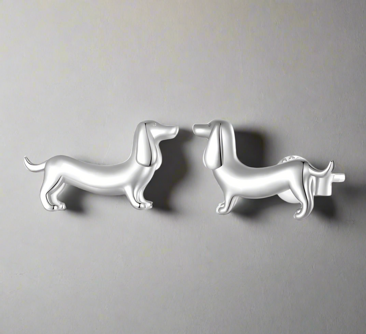 Dachshund Earrings Made of 925 Silver
