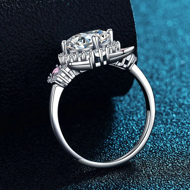 Adjustable Cat Ring with Zirconia – Cute Women's Ring