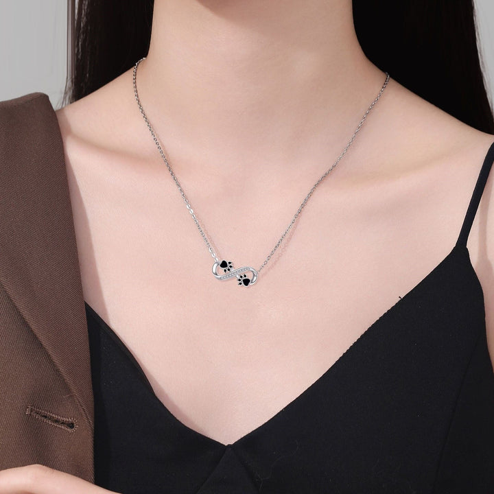 Infinite Love Paw Chain with Zirconia