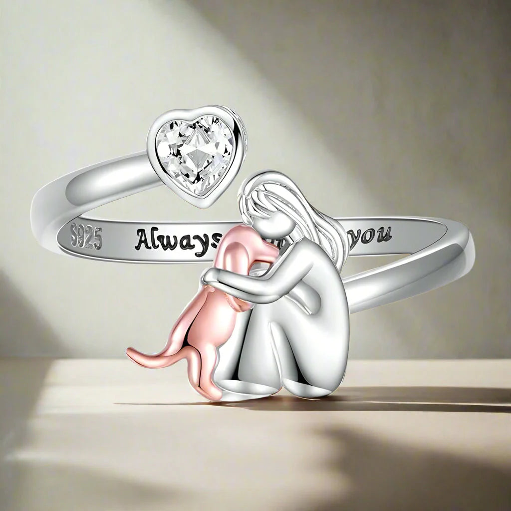 Alice Design | Dog Embrace Ring (Rose)